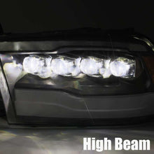 Load image into Gallery viewer, AlphaRex 09-18 Dodge Ram 1500HD NOVA LED Projector Headlights Plank Style Design Alpha Black w/DRL - Corvette Realm
