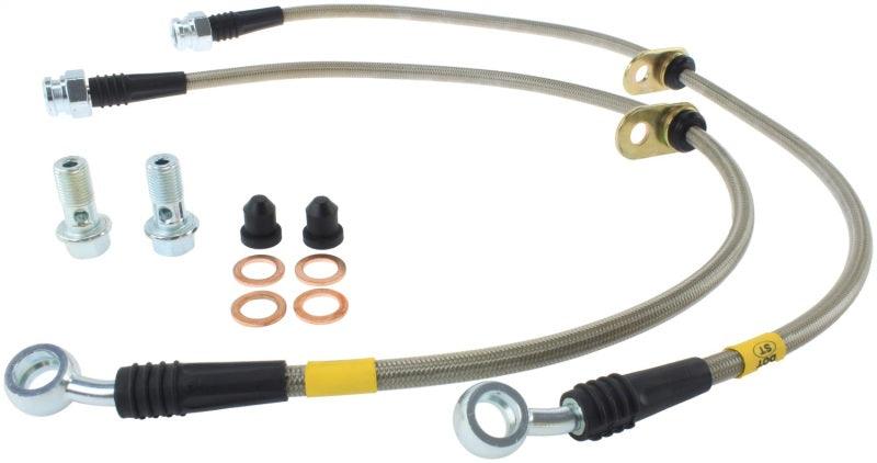 StopTech 02-05 Honda Civic Stainless Steel Front Brake Line Kit - Corvette Realm