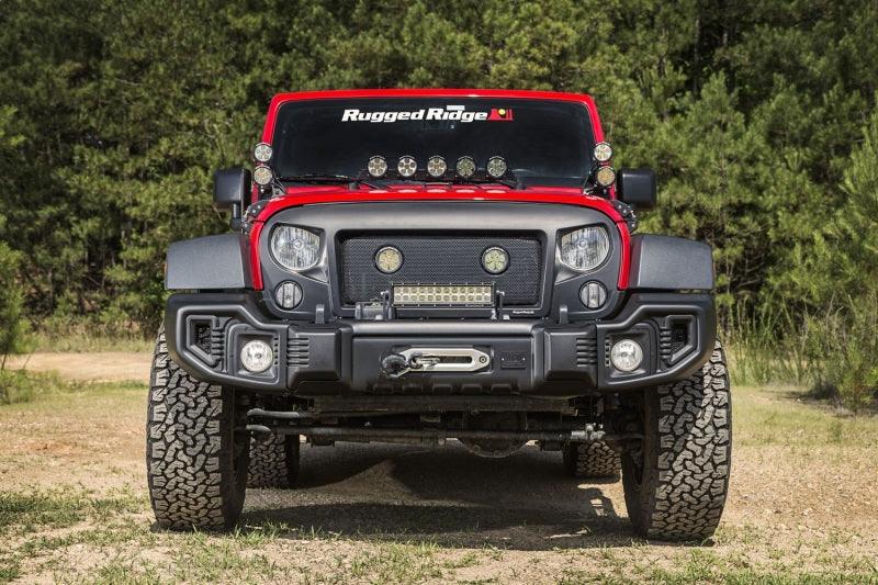 Rugged Ridge Spartacus Front Bumper Black 07-18 Jeep Wrangler - Corvette Realm