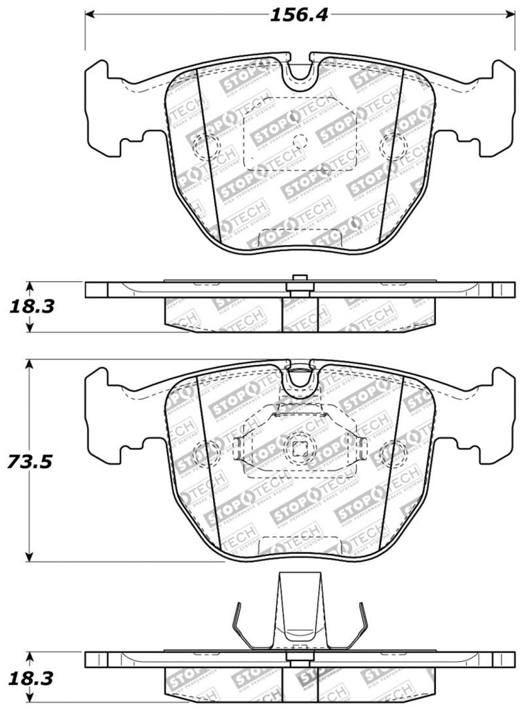 StopTech Performance 00-04 BMW M5 E39 / 00-06 X5 / 03-05 Range Rover HSE Front Brake Pads - Corvette Realm