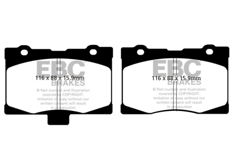 EBC 05-08 Acura RL 3.5 Yellowstuff Front Brake Pads - Corvette Realm