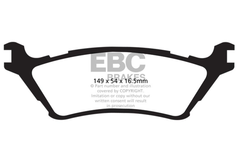 EBC 15+ Ford F150 2.7 Twin Turbo (2WD) Greenstuff Rear Brake Pads - Corvette Realm