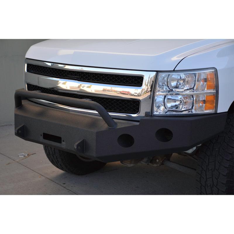 DV8 Offroad 07-13 Chevrolet Silverado 1500 Front Bumper - Black Powdercoat - Corvette Realm