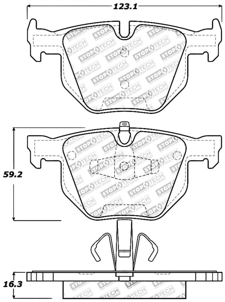 StopTech Performance 06 BMW 330 Series (Exc E90) / 07-09 335 Series Rear Brake Pads - Corvette Realm
