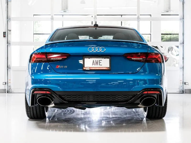 AWE Tuning Audi B9.5 RS5 Sportback Non-Resonated Touring Edition Exhaust - RS-Style Diamond Blk Tips - Corvette Realm