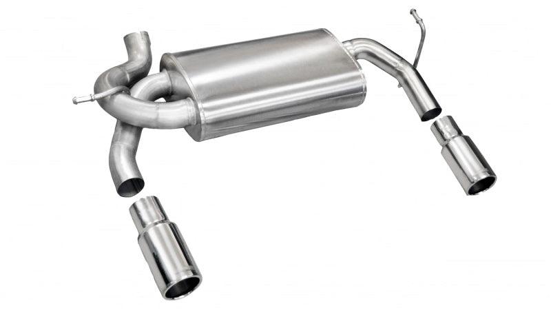 Corsa/dB Jeep 07-11 Wrangler 3.8L/12-14 Wrangler 3.6L Polished Sport Axle-Back Exhaust - Corvette Realm