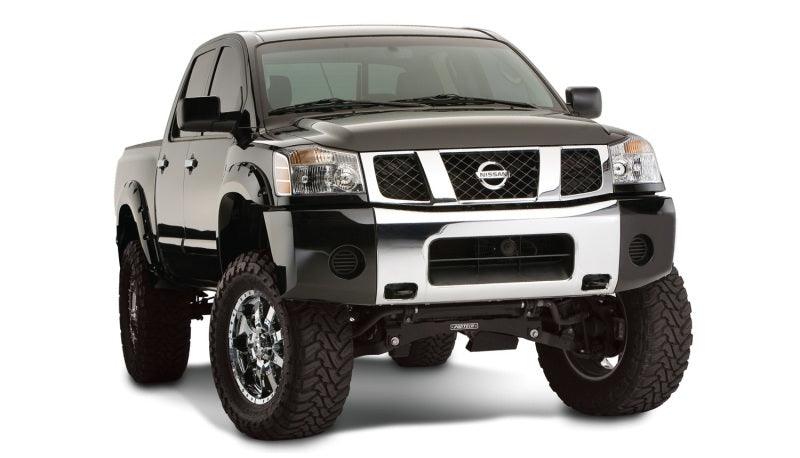 Bushwacker 04-15 Nissan Titan Pocket Style Flares 4pc 67.1/78.9/84/96in - Black - Corvette Realm