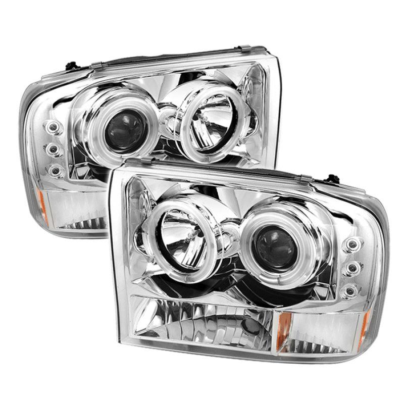 Spyder Ford F250 Super Duty 99-04 Projector Version 2 LED Halo LED Chrm PRO-YD-FF25099-1P-G2-C - Corvette Realm