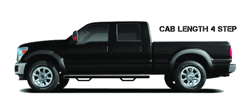 N-Fab Nerf Step 15.5-17 Dodge Ram 1500 Crew Cab - Gloss Black - Cab Length - 3in