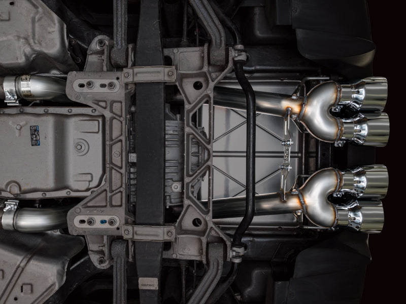 AWE Tuning 05-07 C6 Chevrolet Corvette 6.0L Track Edition Axleback Exhaust w/ Chrome Silver Tips