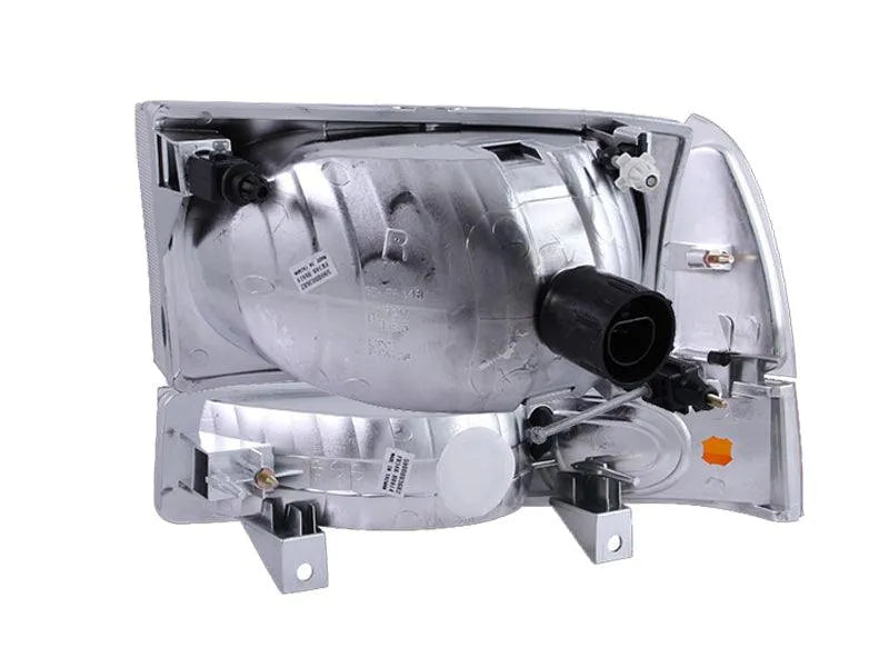 ANZO 2000-2004 Ford Excursion Crystal Headlights Chrome w/ Corner Lights 2pc - Corvette Realm