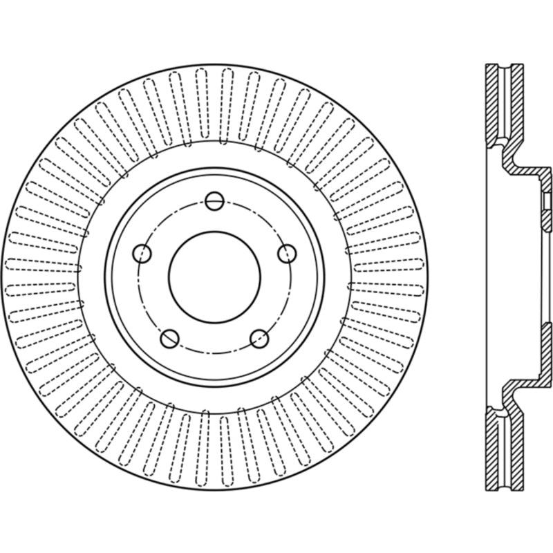 StopTech 13-15 Nissan Pathfinder Slotted Front Left Rotor - Corvette Realm