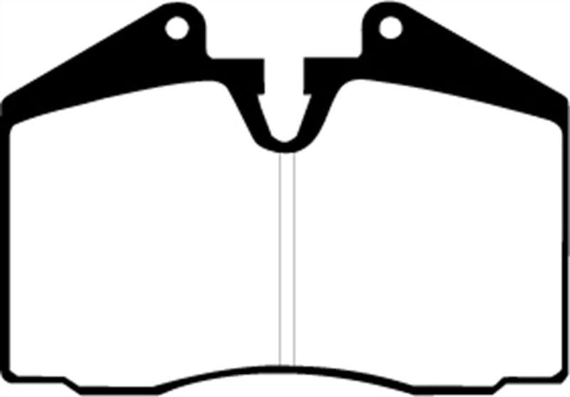 EBC 89-95 Ferrari 348 3.4 Redstuff Front/Rear Brake Pads (Axle Set Only) - Corvette Realm