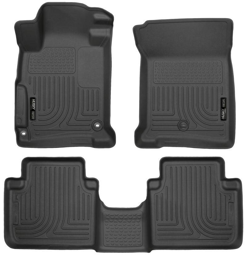 Husky Liners 2013 Honda Accord WeatherBeater Black Front & 2nd Seat Floor Liners (4-Door Sedan Only) - Corvette Realm