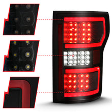 Load image into Gallery viewer, ANZO 18-19 Ford F-150 LED Taillight Black Housing Clear Lens Red Light Bar W/Sequential