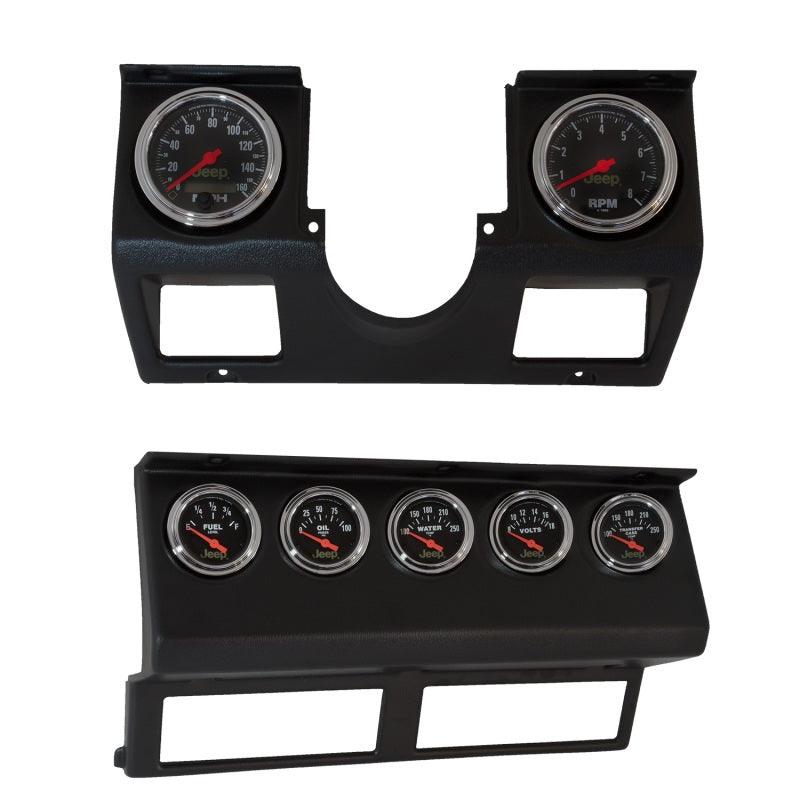 Autometer 87-96 Jeep Wrangler YJ 7pc Direct-Fit Dash Gauge Kit - Corvette Realm