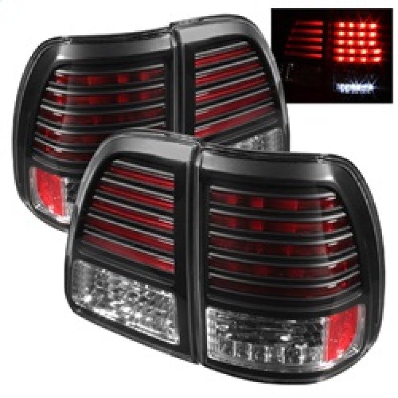 Spyder Toyota Land Cruiser 98-05 LED Tail Lights Black ALT-YD-TLAN98-LED-BK - Corvette Realm