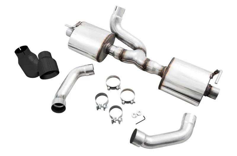 AWE Tuning 2018+ Jeep Wrangler JL/JLU Tread Edition Axle-Back Dual Exhaust - Diamond Black Tips - Corvette Realm