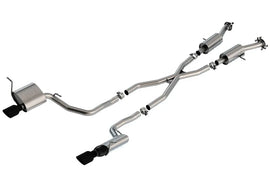 Borla 14-21 Jeep Grand Cherokee 3.6L V6 2/4WD 2.25in S-Type Cat-back Exhaust - Black Chrome