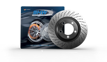 Load image into Gallery viewer, SHW 96-98 Porsche 911 Carrera 3.6LLeft Rear Cross-Drilled Monobloc Brake Rotor (99335204500)