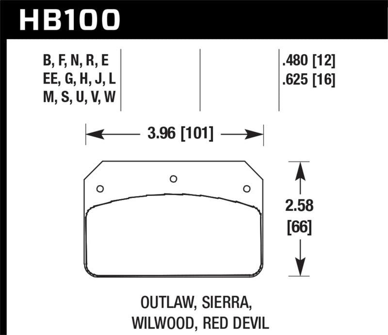 Hawk Wilwood Dynalite Caliper DTC-30 Brake Pads - Corvette Realm