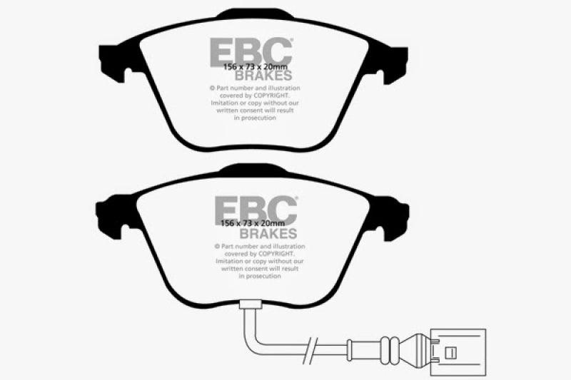 EBC 08-11 Volkswagen CC 3.6 Yellowstuff Front Brake Pads - Corvette Realm