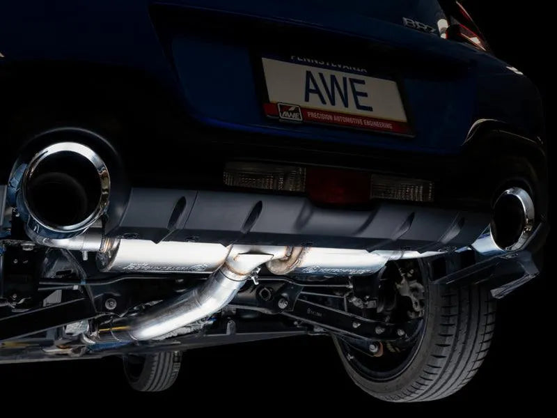 AWE Subaru BRZ/ Toyota GR86/ Toyota 86 Touring Edition Cat-Back Exhaust- Chrome Silver Tips - Corvette Realm