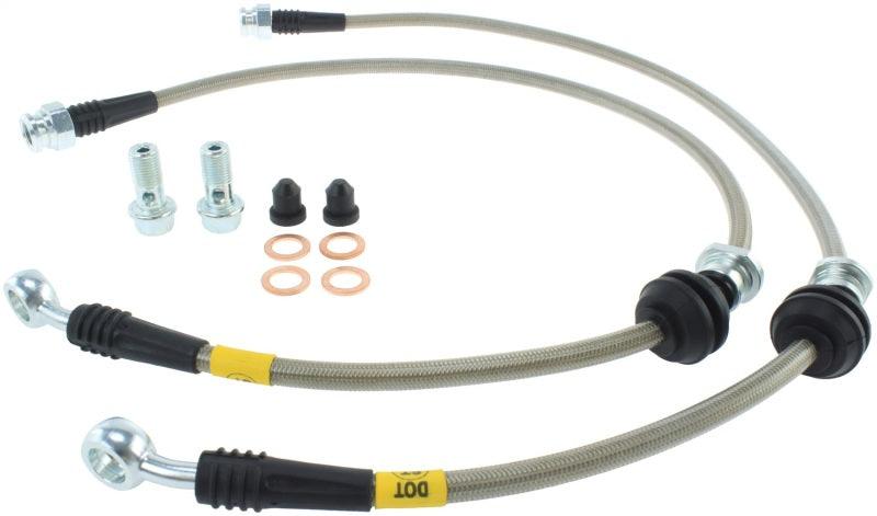 StopTech 08-10 Mitsubishi Lancer Stainless Steel Front Brake Lines - Corvette Realm