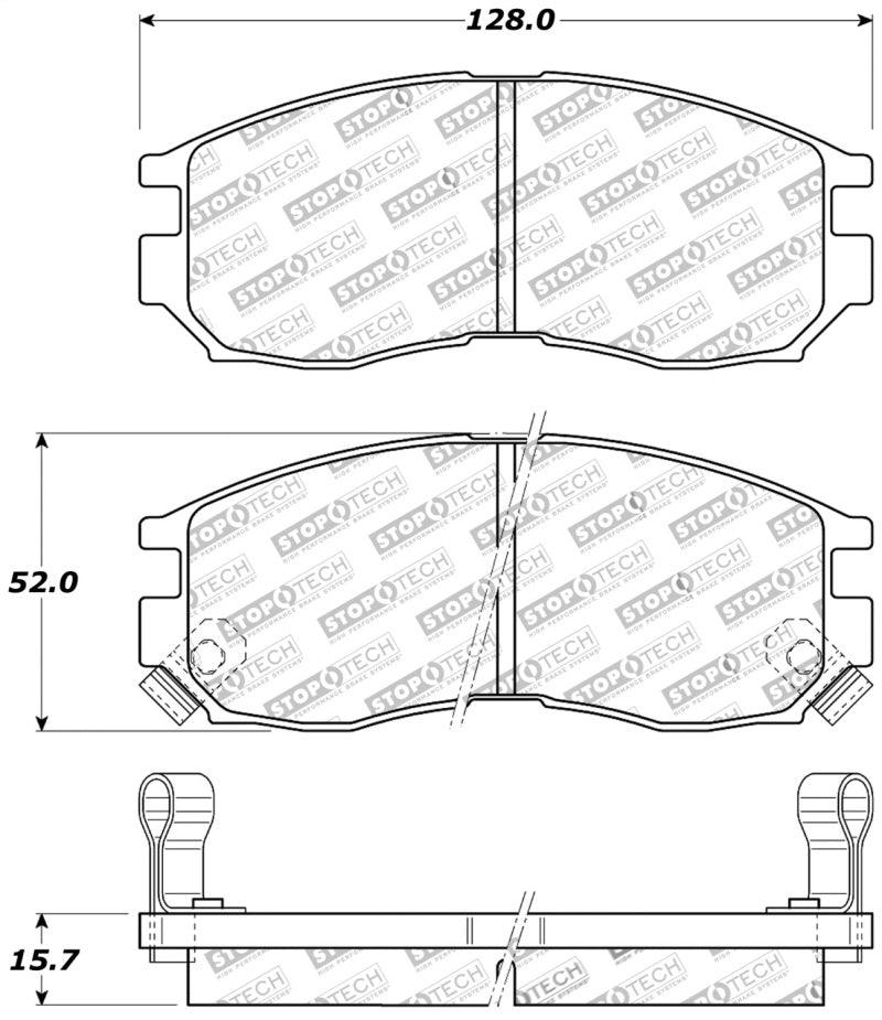 StopTech Performance 4/89-99 Mitsubishi Eclipse GST Front Brake Pads - Corvette Realm