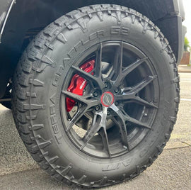 Alcon 2021+ RAM TRX 376x42mm Rotors 6-Piston Red Calipers Front Brake Upgrade Kit - Corvette Realm