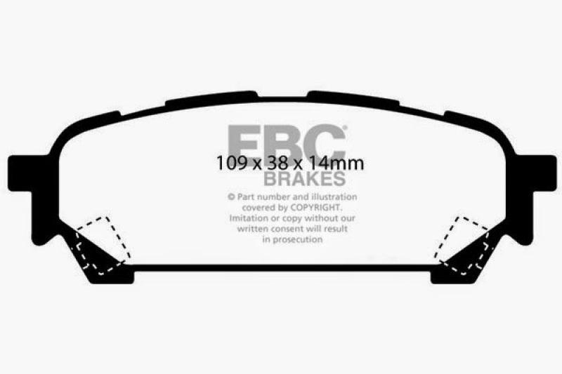 EBC 04-06 Saab 9-2X 2.0 Turbo Yellowstuff Rear Brake Pads - Corvette Realm