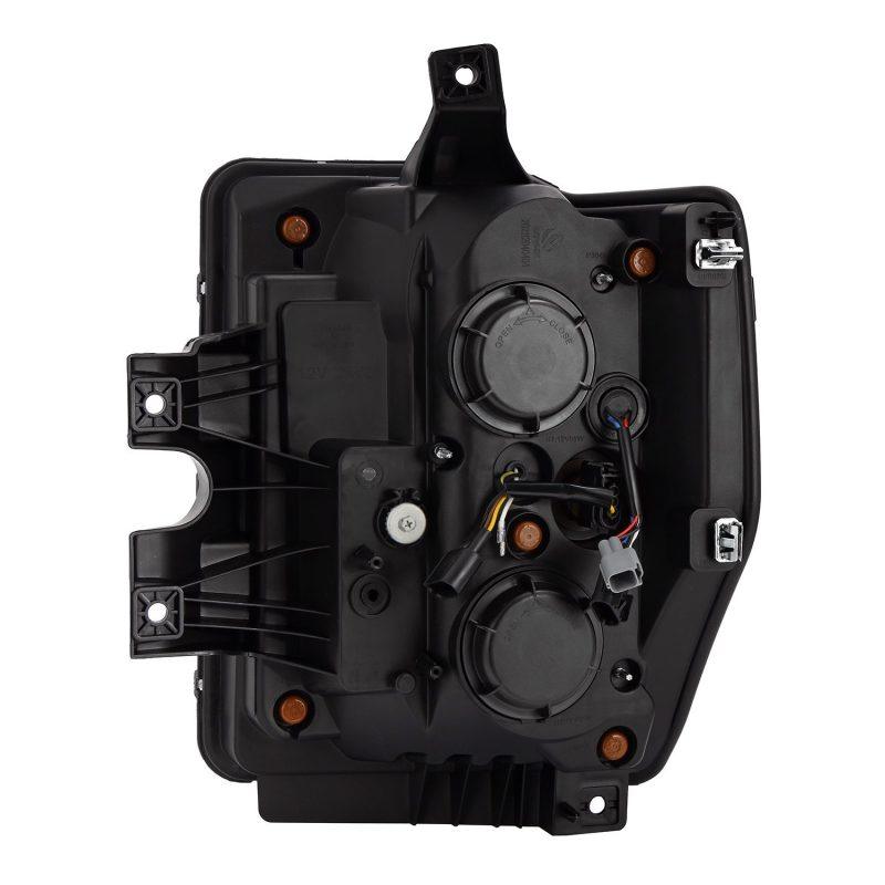 AlphaRex 08-10 Ford F250-550 LUXX-Series LED Projector Headlights Black w/Activ Light/Seq Signal - Corvette Realm