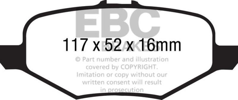 EBC 13+ Ford Explorer 3.5 Twin Turbo 4WD Yellowstuff Rear Brake Pads - Corvette Realm