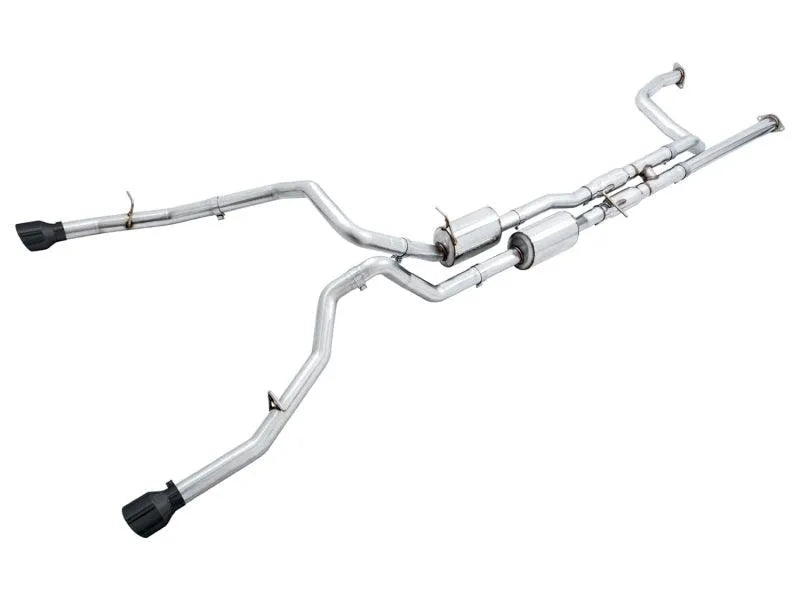 AWE Tuning 2021 RAM 1500 TRX 0FG Cat-Back Exhaust - Diamond Black Tips - Corvette Realm