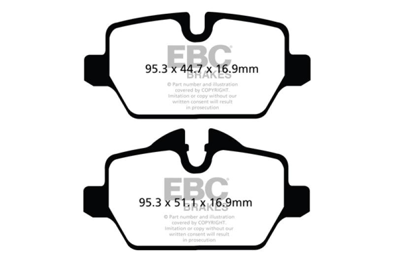 EBC 10+ Mini Countryman 1.6 Cooper Redstuff Rear Brake Pads - Corvette Realm
