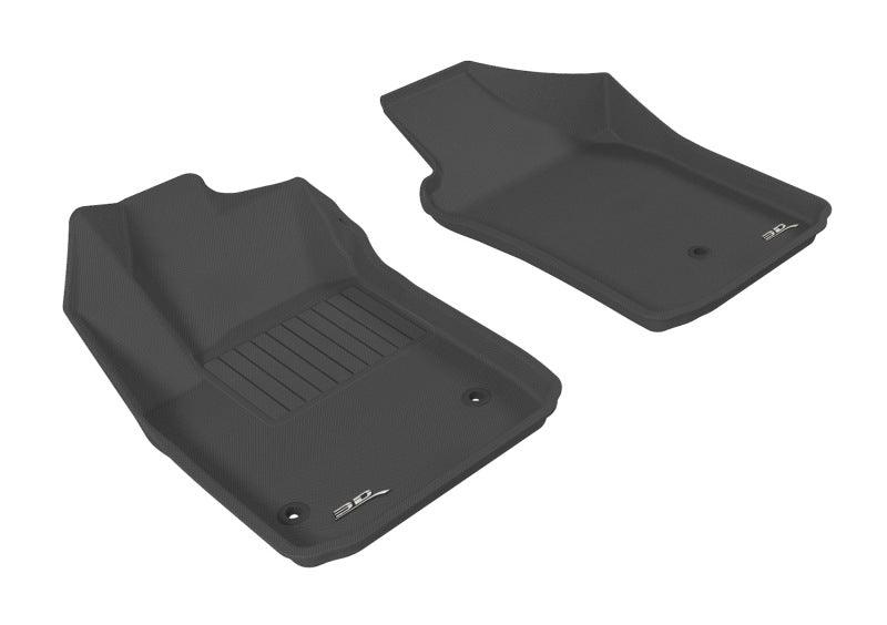 3D MAXpider 2012-2019 Fiat 500/500E Kagu 1st Row Floormat - Black - Corvette Realm