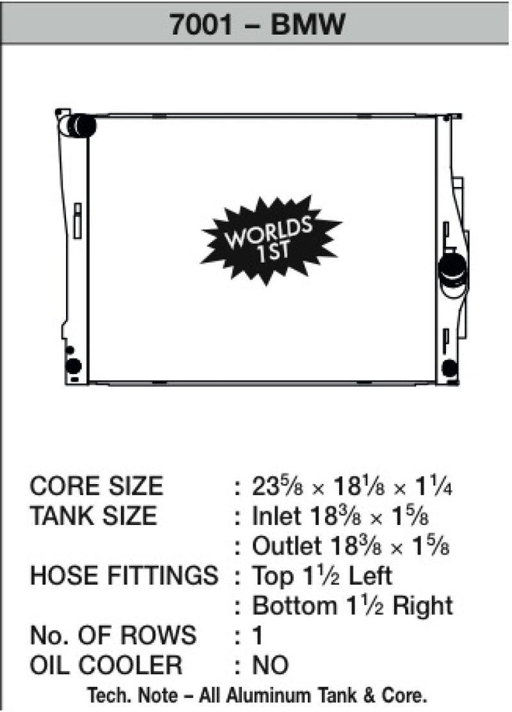 CSF 2006 BMW 325 / 07-09 BMW 328 / 06-10 BMW 330 / 09-10 BMW Z4 Radiator - Corvette Realm