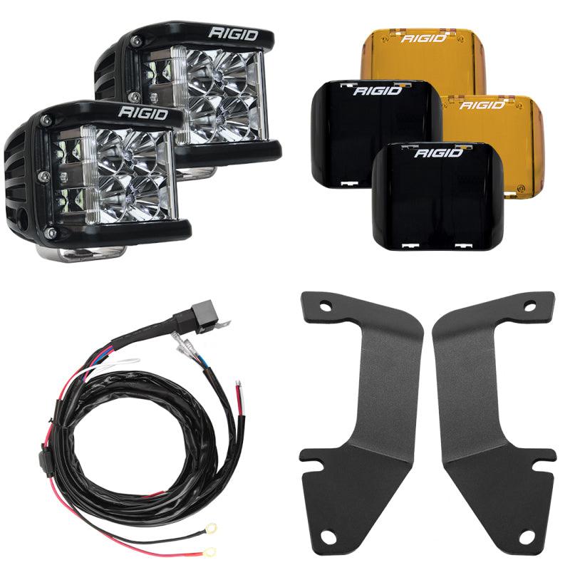 Rigid Industries 14-20 Toyota Tundra A-Pillar Light Kit (Includes D-SS Flood) - Corvette Realm