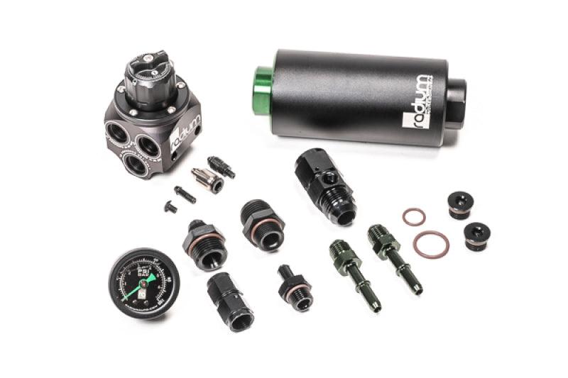 Radium Engineering 01-06 BMW E46 M3 Fuel Pressure Regulator & Fuel Filter Kit w/ Microglass Filter - Corvette Realm