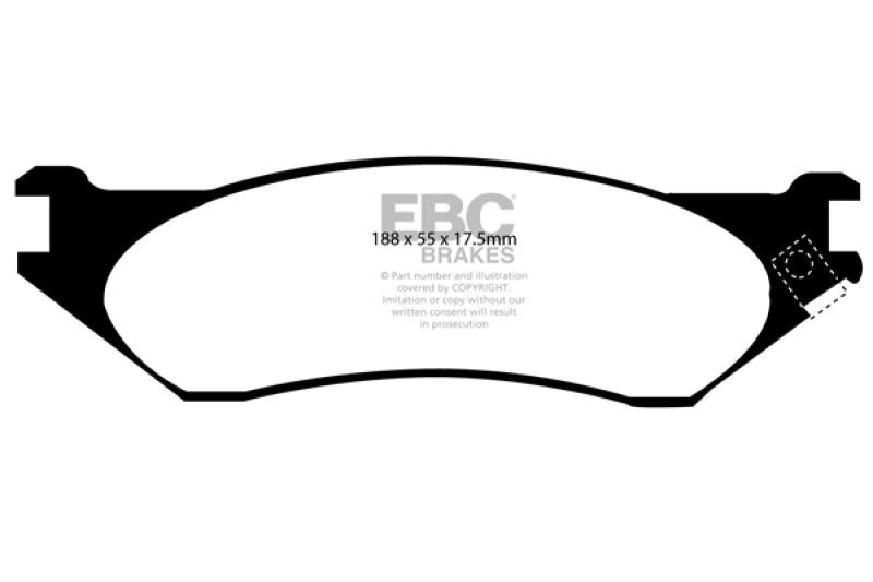 EBC 98-02 Dodge B150 B1500 Cargo 1500 Van 1/2 Ton Yellowstuff Front Brake Pads - Corvette Realm