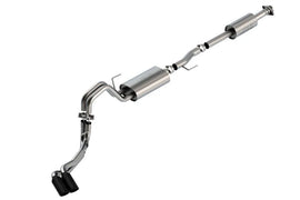 Borla F-150 21-25 5.0L 4dr CC SB EC STB Lariat/KR/Pltnm/LTD 3/2.25 DSE Cat-Back Exhaust Touring Black Chrome Tips