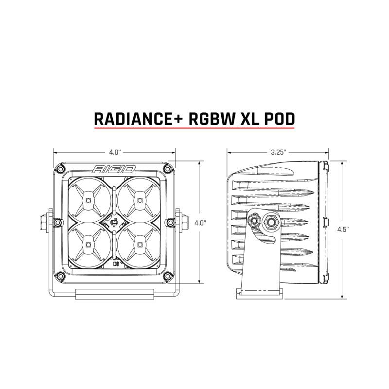 Rigid Industries Radiance+ Pod XL RGBW - Pair - Corvette Realm