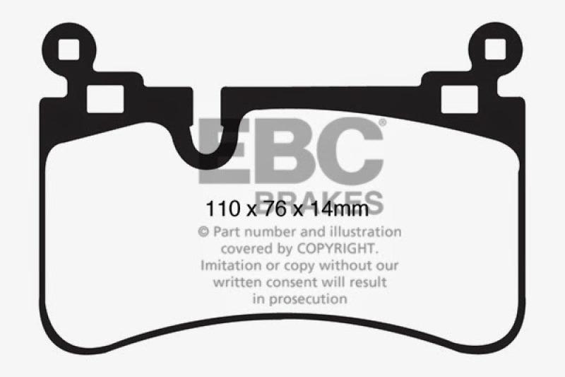 EBC 08-13 Mercedes-Benz C63 AMG (W204) 6.2 Redstuff Rear Brake Pads - Corvette Realm