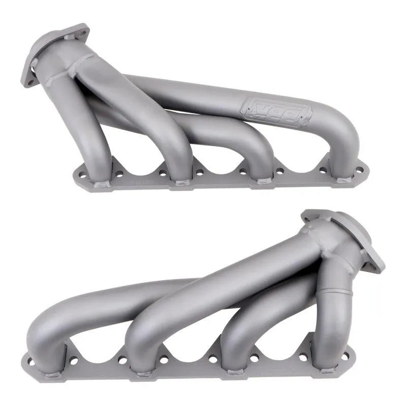 BBK 79-93 Mustang 351 Swap Shorty Unequal Length Exhaust Headers - 1-5/8 Titanium Ceramic - Corvette Realm