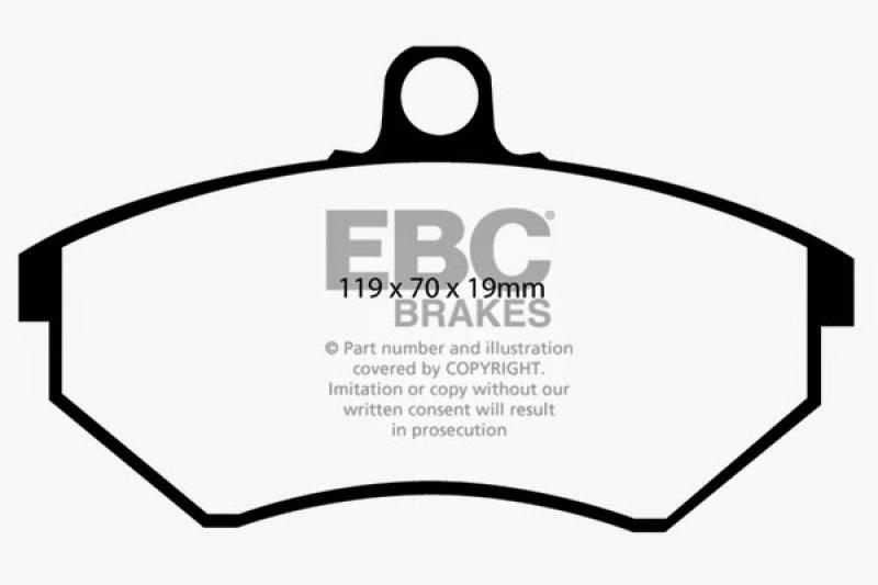 EBC 89-93 Volkswagen Corrado 1.8 Supercharged Yellowstuff Front Brake Pads - Corvette Realm