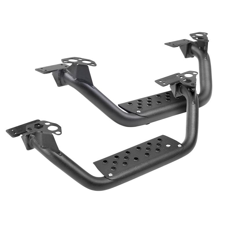 Go Rhino Dominator Extreme D6 SideSteps - Tex Blk - 4in Drop Down Steps (Pair) - Corvette Realm