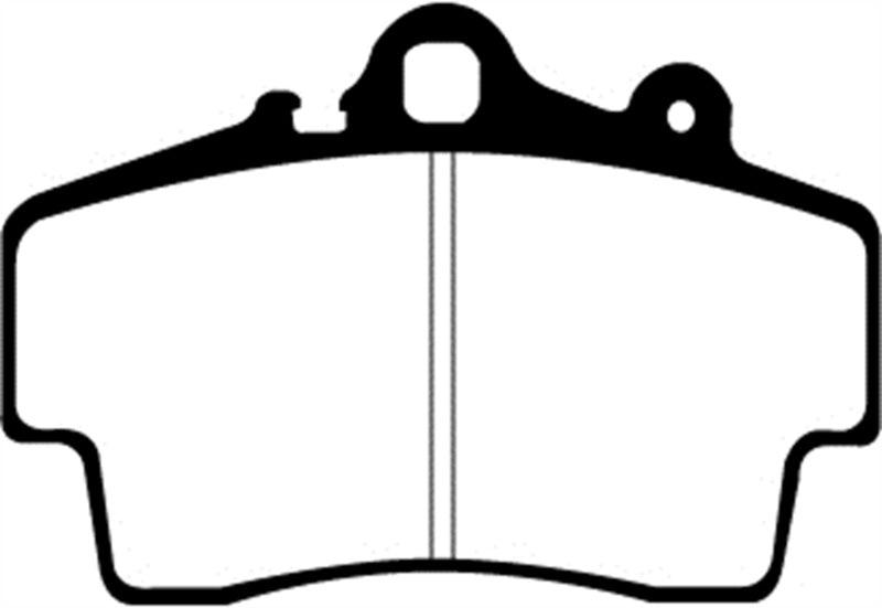 EBC 97-99 Porsche Boxster (Cast Iron Rotors only) 2.5 Redstuff Front Brake Pads - Corvette Realm