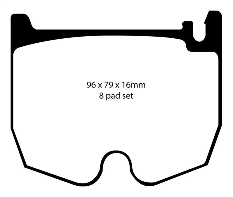 EBC 03-06 Mercedes-Benz CL55 AMG 5.4 Supercharged Redstuff Front Brake Pads - Corvette Realm
