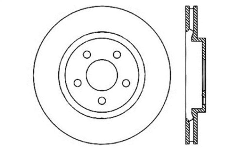 StopTech 05-09 Chrysler 300 (5.7L V8 exc SRT-8) Rear Right Slotted & Drilled Rotor - Corvette Realm