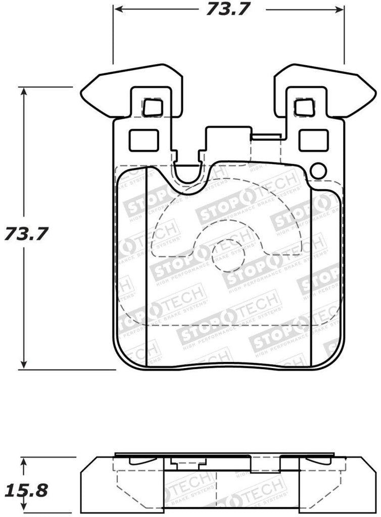 StopTech 12-15 BMW 335i Street Performance Rear Brake Pads - Corvette Realm